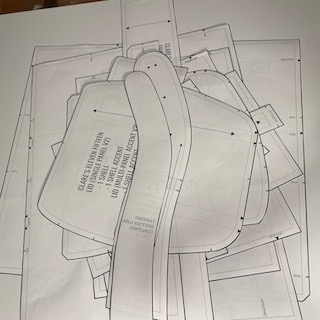 Clare's Eleven Fifteen pattern cut out