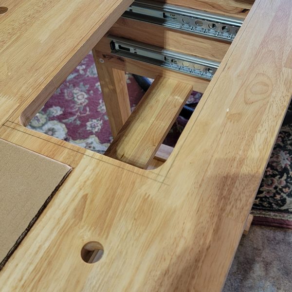 Table with new hole