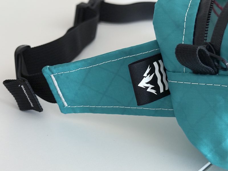 Wing detail of a teal Towpath Pack in teal